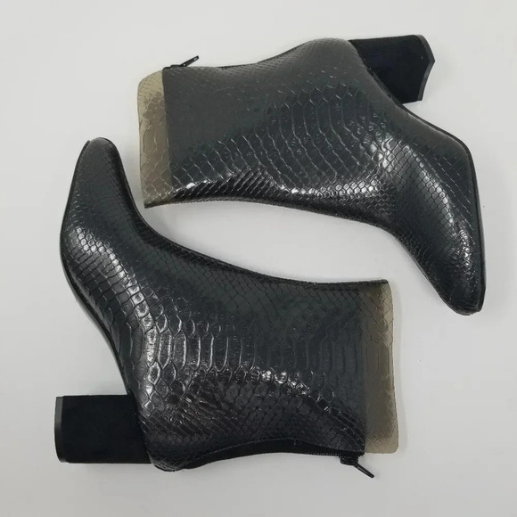 Charles & Keith Snake Print See-Through Boots 37 - Picture 6 of 13